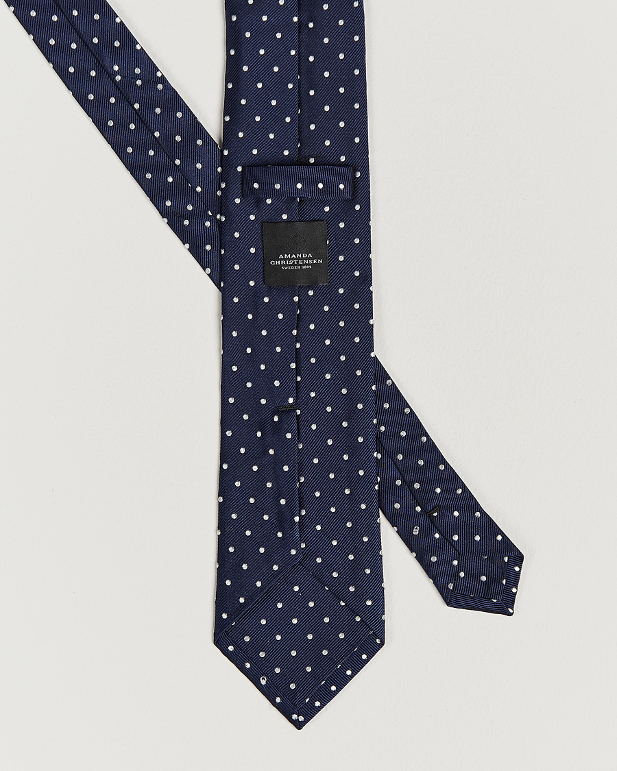 Uomini | Cravatte | Amanda Christensen | Set Tie & Pocket Square Navy/White