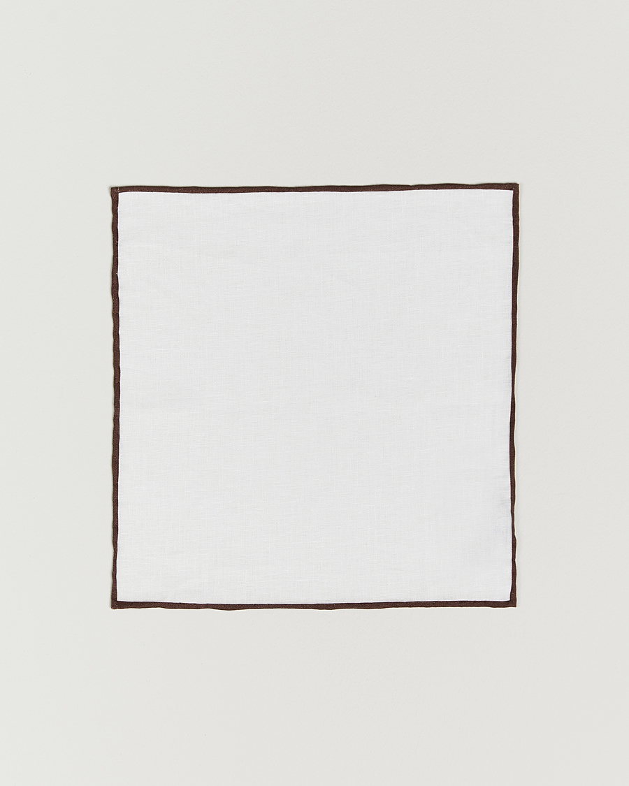 Uomini | Cravatte | Amanda Christensen | Set Tie & Pocket Square Brown/White