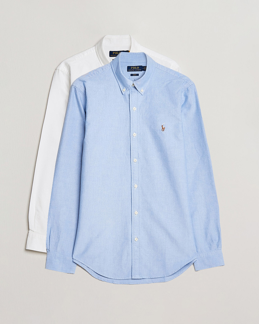 Uomini | Camicie | Polo Ralph Lauren | 2-Pack Slim Fit Shirt Oxford White/Blue