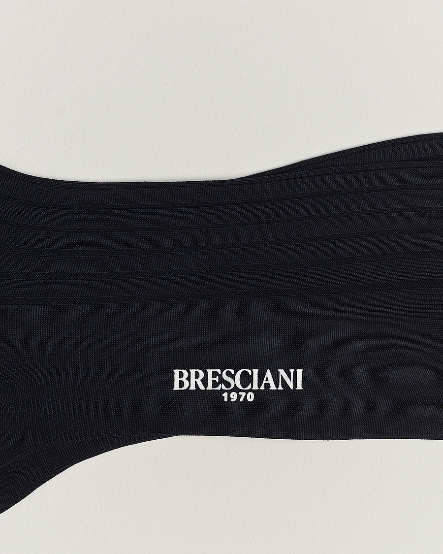 Uomini | Biancheria intima | Bresciani | 3-pack Cotton Ribbed Short Socks Navy