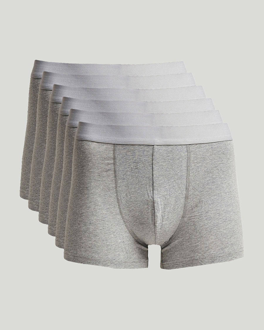 Uomini | Biancheria intima | Bread & Boxers | 6-Pack Boxer Brief Grey Melange