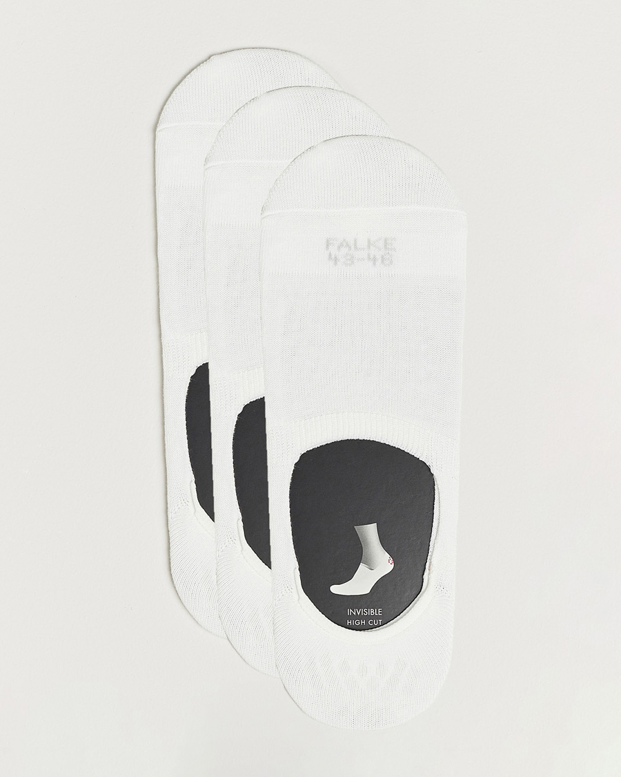 Uomini | Biancheria intima | Falke | 3-pack Casual High Cut Sneaker Socks White