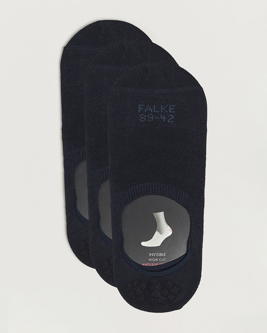 Uomini | Biancheria intima | Falke | 3-pack Casual High Cut Sneaker Socks Dark Navy