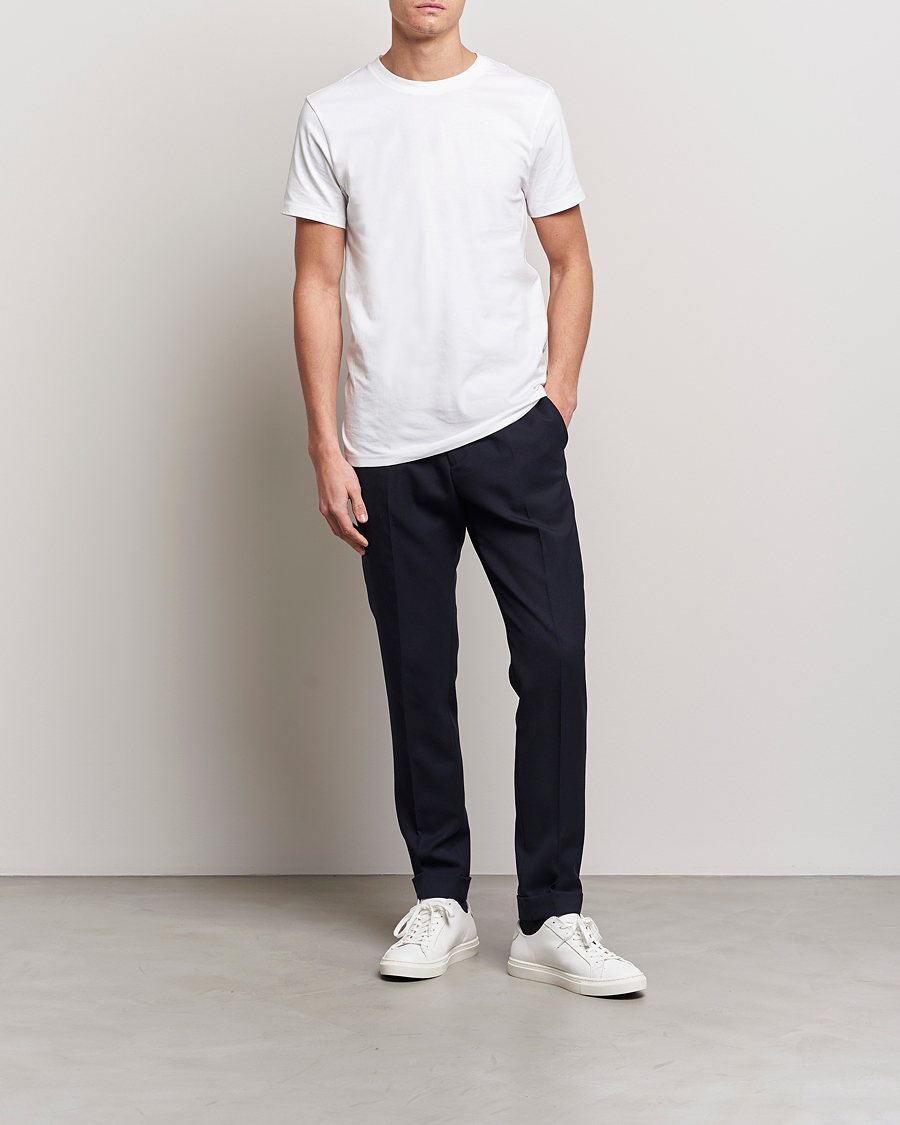 Uomini | T-shirt | Bread & Boxers | 3-pack Crew Neck Regular T-Shirt White