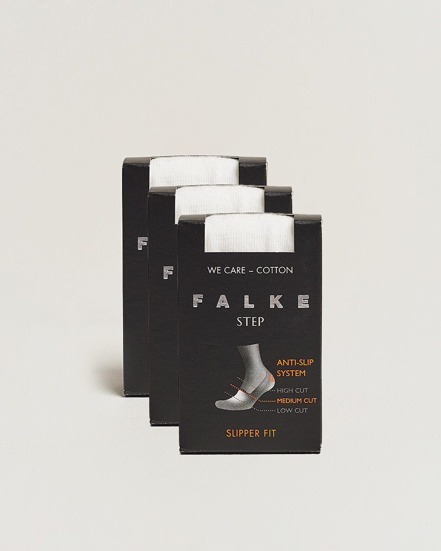 Uomini | Biancheria intima | Falke | 3-pack Step In Box Loafer Socks White