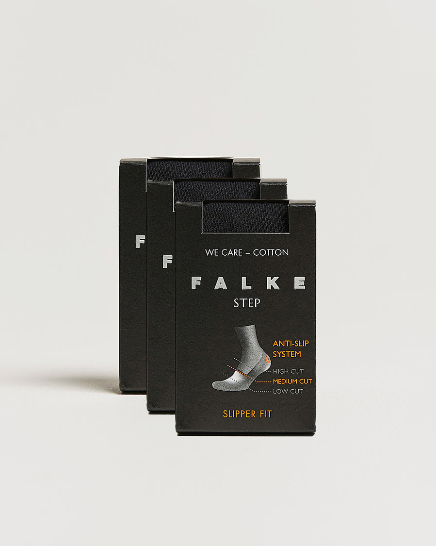 Uomini | Biancheria intima | Falke | 3-pack Step In Box Loafer Socks Black