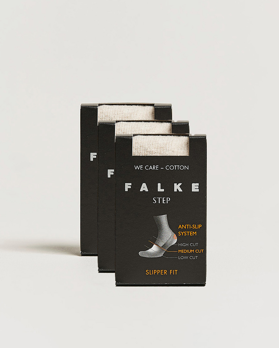 Uomini | Biancheria intima | Falke | 3-pack Step In Box Loafer Socks Nature
