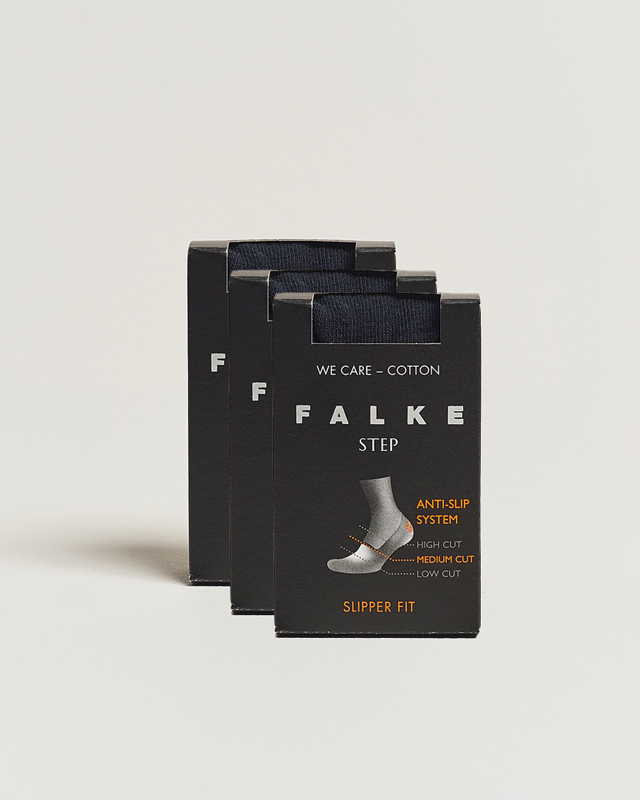 Uomini | Biancheria intima | Falke | 3-pack Step In Box Loafer Socks Navy