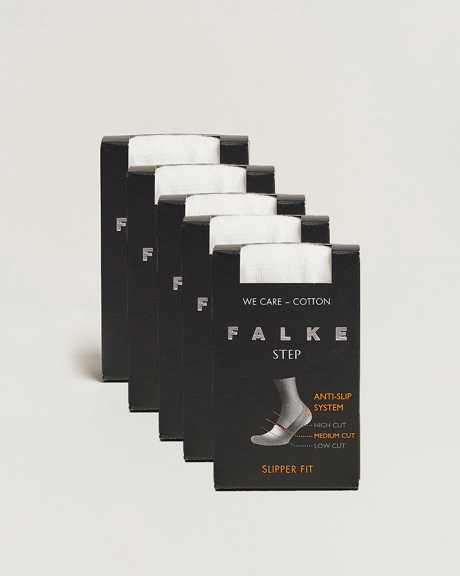 Uomini | Biancheria intima | Falke | 5-pack Step In Box Loafer Socks White
