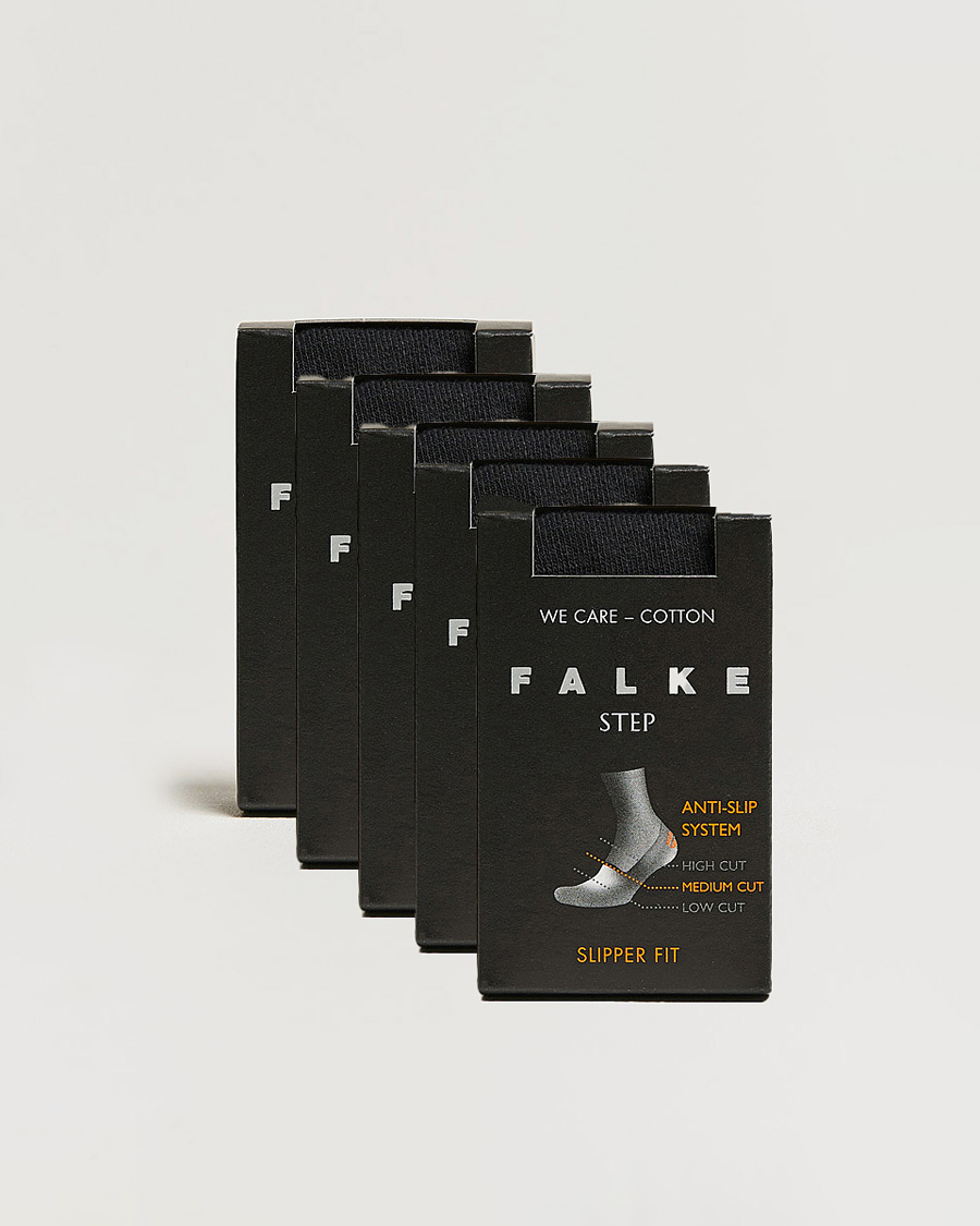 Uomini | Biancheria intima | Falke | 5-pack Step In Box Loafer Socks Black