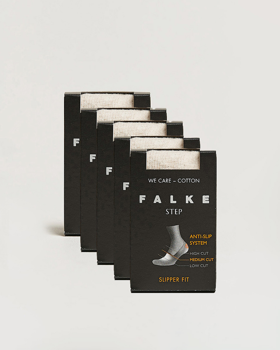 Uomini | Biancheria intima | Falke | 5-pack Step In Box Loafer Socks Nature