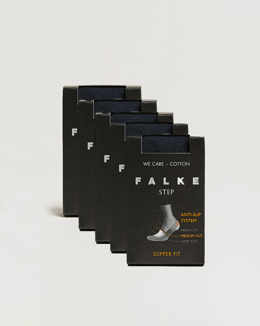 Uomini | Biancheria intima | Falke | 5-pack Step In Box Loafer Socks Navy