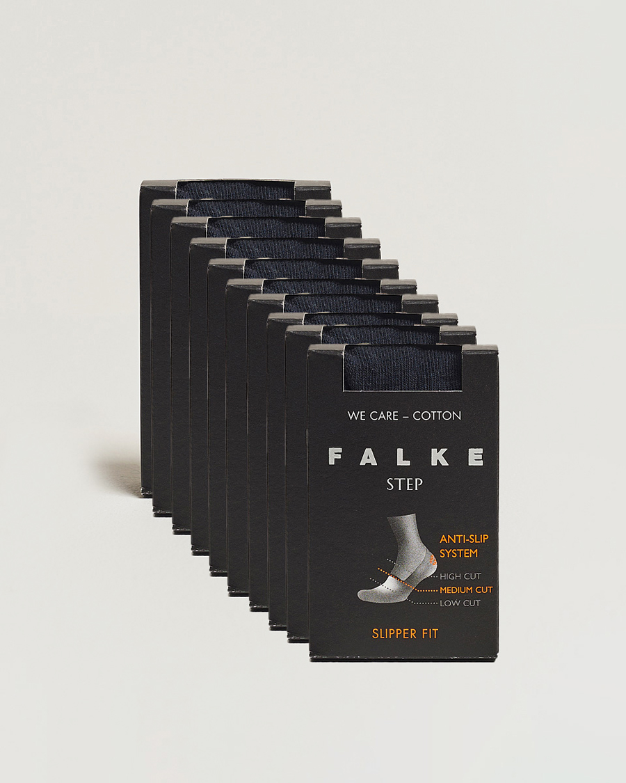 Uomini | Biancheria intima | Falke | 10-pack Step In Box Loafer Socks Navy