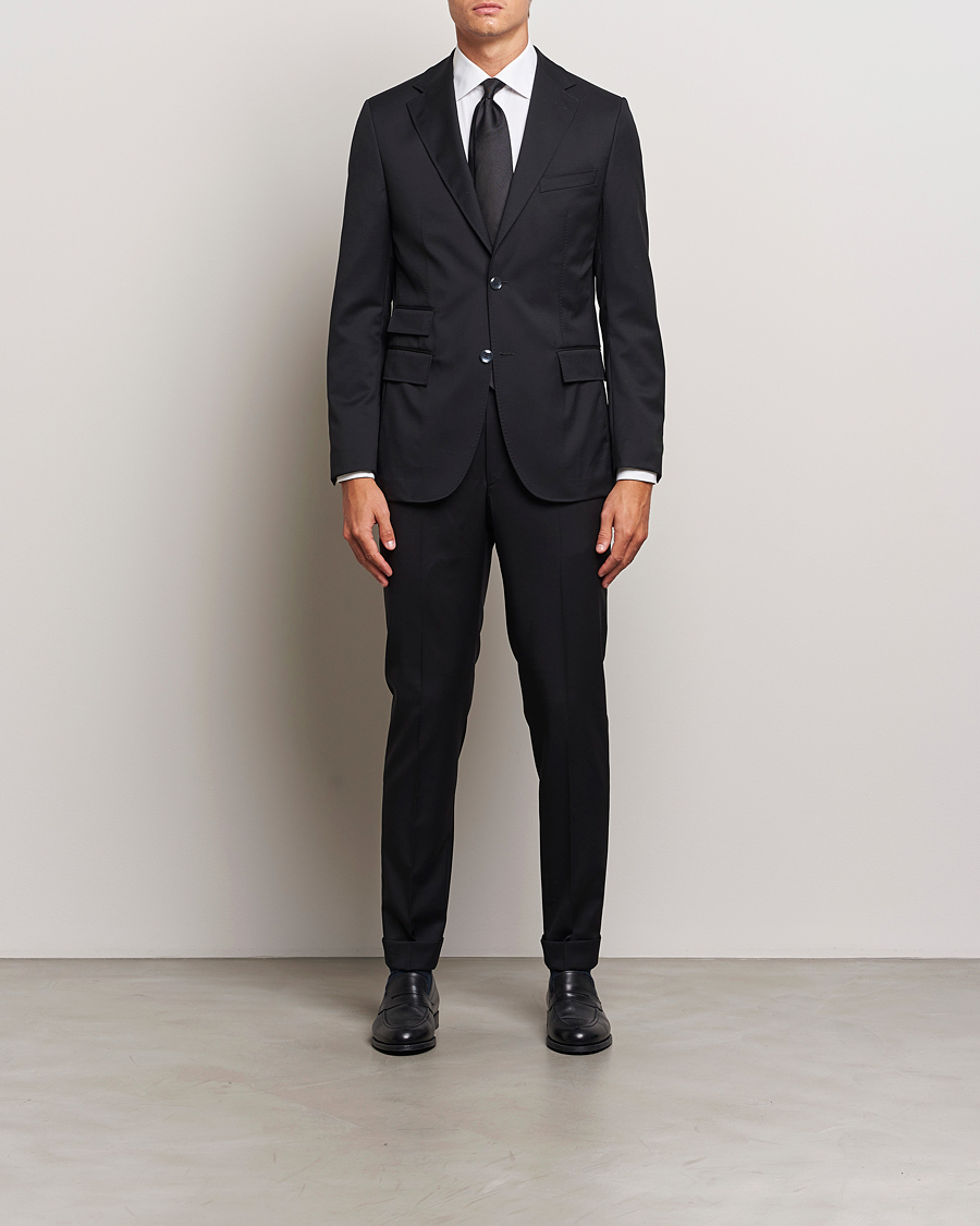 Uomini | Abiti | Morris | Heritage Prestige Wool Suit Black