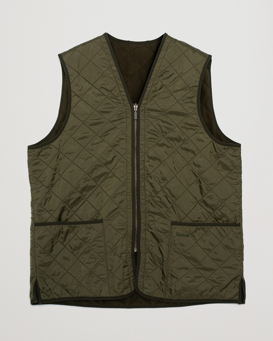 Uomini | Giacche | Pre-owned | Barbour Lifestyle Quilt Waistcoat/Zip-In Liner Olive