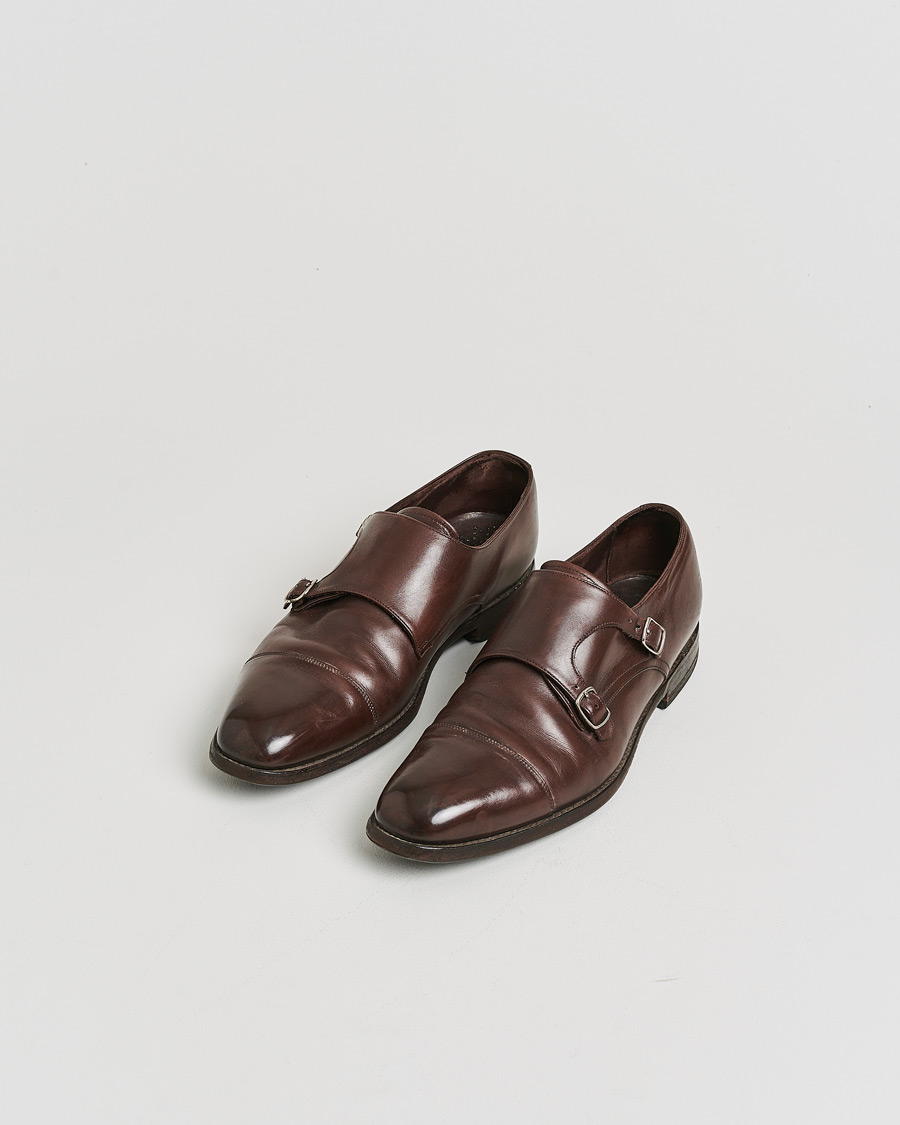 Uomini | Scarpe Pre-owned | Pre-owned | Loake 1880 Cannon Monkstrap Dark Brown Burnished Calf UK9,5 - EU43,5