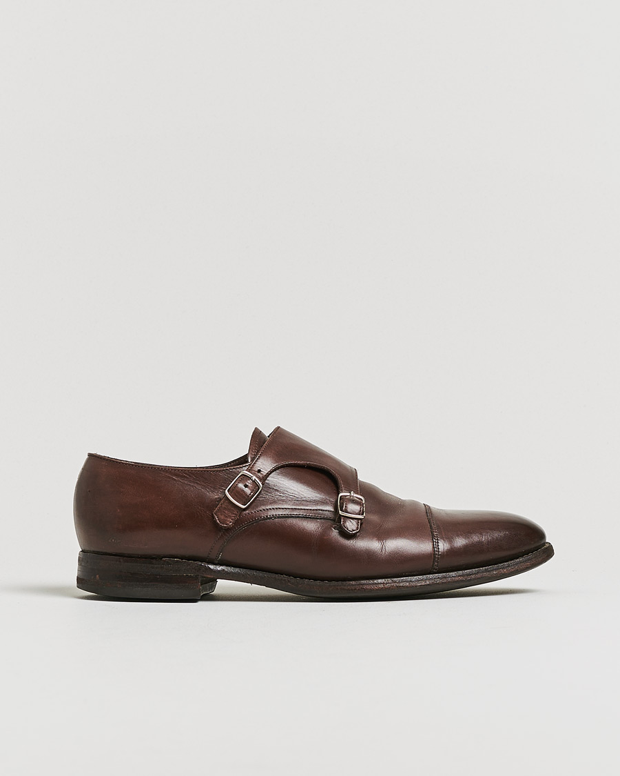 Uomini | Scarpe Pre-owned | Pre-owned | Loake 1880 Cannon Monkstrap Dark Brown Burnished Calf UK9,5 - EU43,5