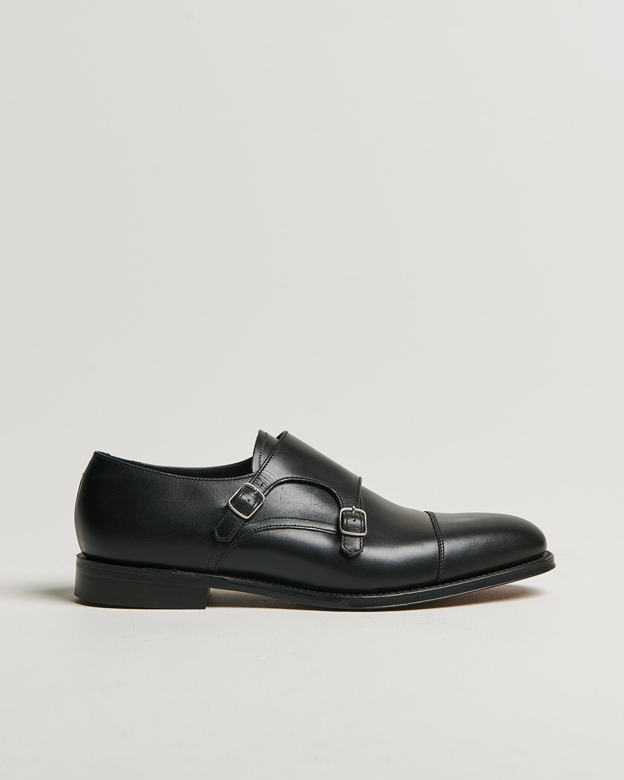 Uomini | Loake 1880 Cannon Monkstrap Black Calf | Pre-owned | Loake 1880 Cannon Monkstrap Black Calf
