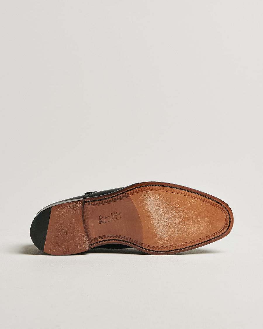 Uomini | Loake 1880 Cannon Monkstrap Black Calf | Pre-owned | Loake 1880 Cannon Monkstrap Black Calf