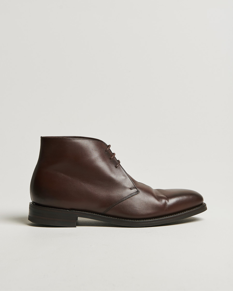 Uomini | Loake 1880 Pimlico Chukka Boot Dark Brown Calf | Pre-owned | Loake 1880 Pimlico Chukka Boot Dark Brown Calf