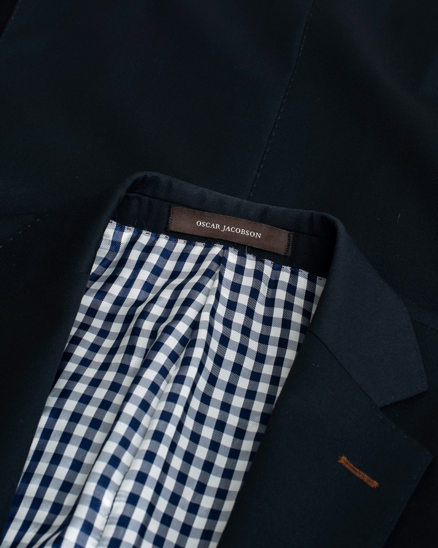 Uomini | Oscar Jacobson Edmund Club Blazer Navy | Pre-owned | Oscar Jacobson Edmund Club Blazer Navy