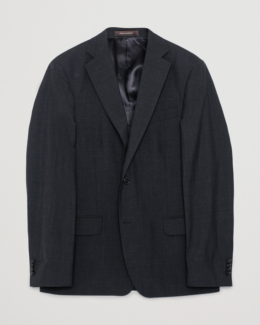 Uomini | Oscar Jacobson Edmund Blazer Super 120's Wool Grey | Pre-owned | Oscar Jacobson Edmund Blazer Super 120's Wool Grey