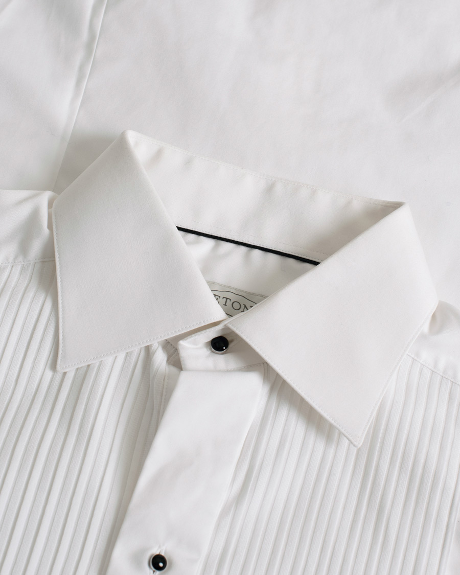 Uomini | Camicie | Pre-owned | Eton Slim Fit Tuxedo Shirt Black Ribbon White