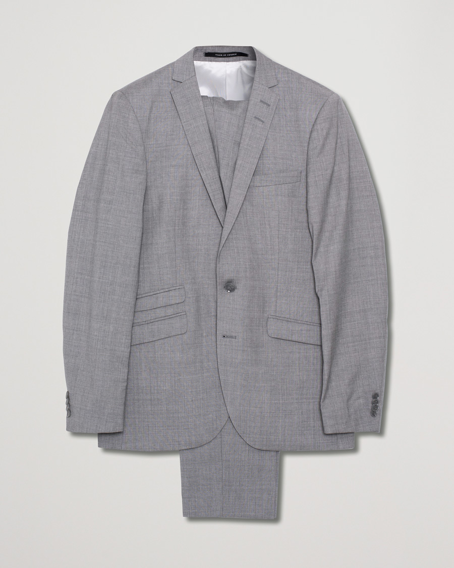 Uomini | Tiger of Sweden Nedvin Suit Wool Light Grey | Pre-owned | Tiger of Sweden Nedvin Suit Wool Light Grey