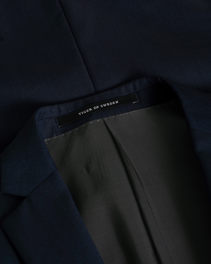 Uomini | Tiger of Sweden Nedvin Suit 100% Wool Navy 46 | Pre-owned | Tiger of Sweden Nedvin Suit 100% Wool Navy 46