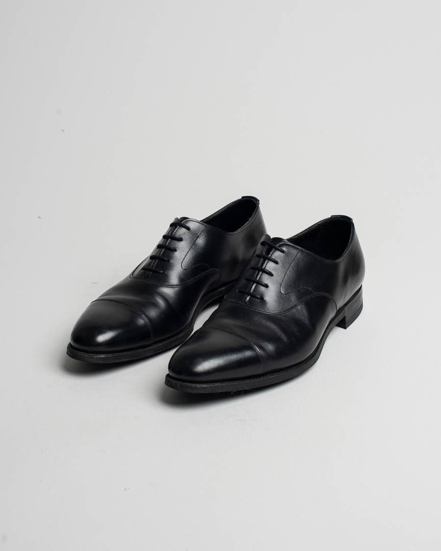 Uomini | Edward Green Chelsea Oxford Black Calf | Pre-owned | Edward Green Chelsea Oxford Black Calf