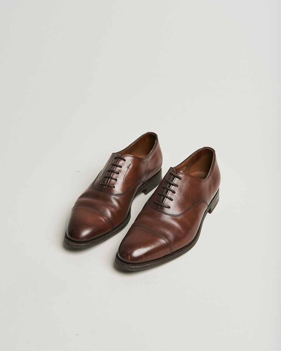 Uomini | Edward Green Chelsea Oxford Dark Oak Calf | Pre-owned | Edward Green Chelsea Oxford Dark Oak Calf
