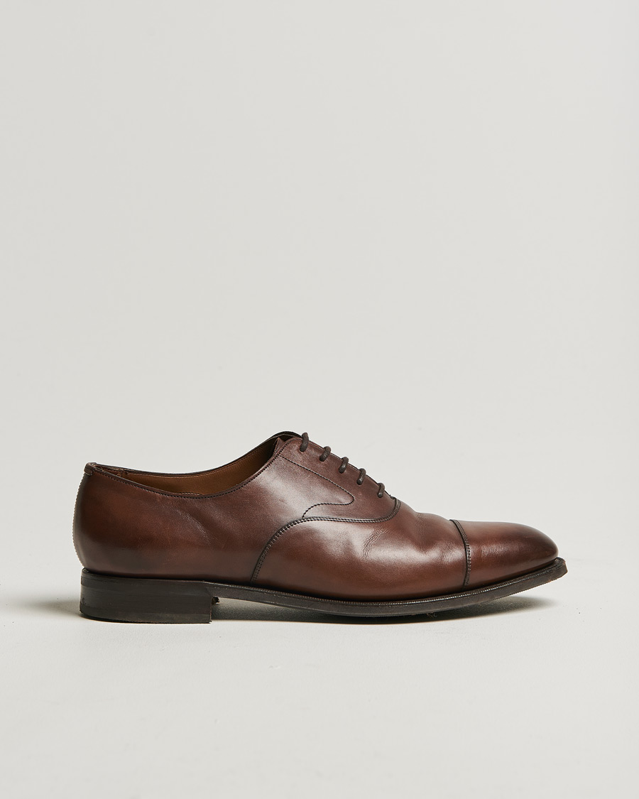 Uomini | Edward Green Chelsea Oxford Dark Oak Calf | Pre-owned | Edward Green Chelsea Oxford Dark Oak Calf