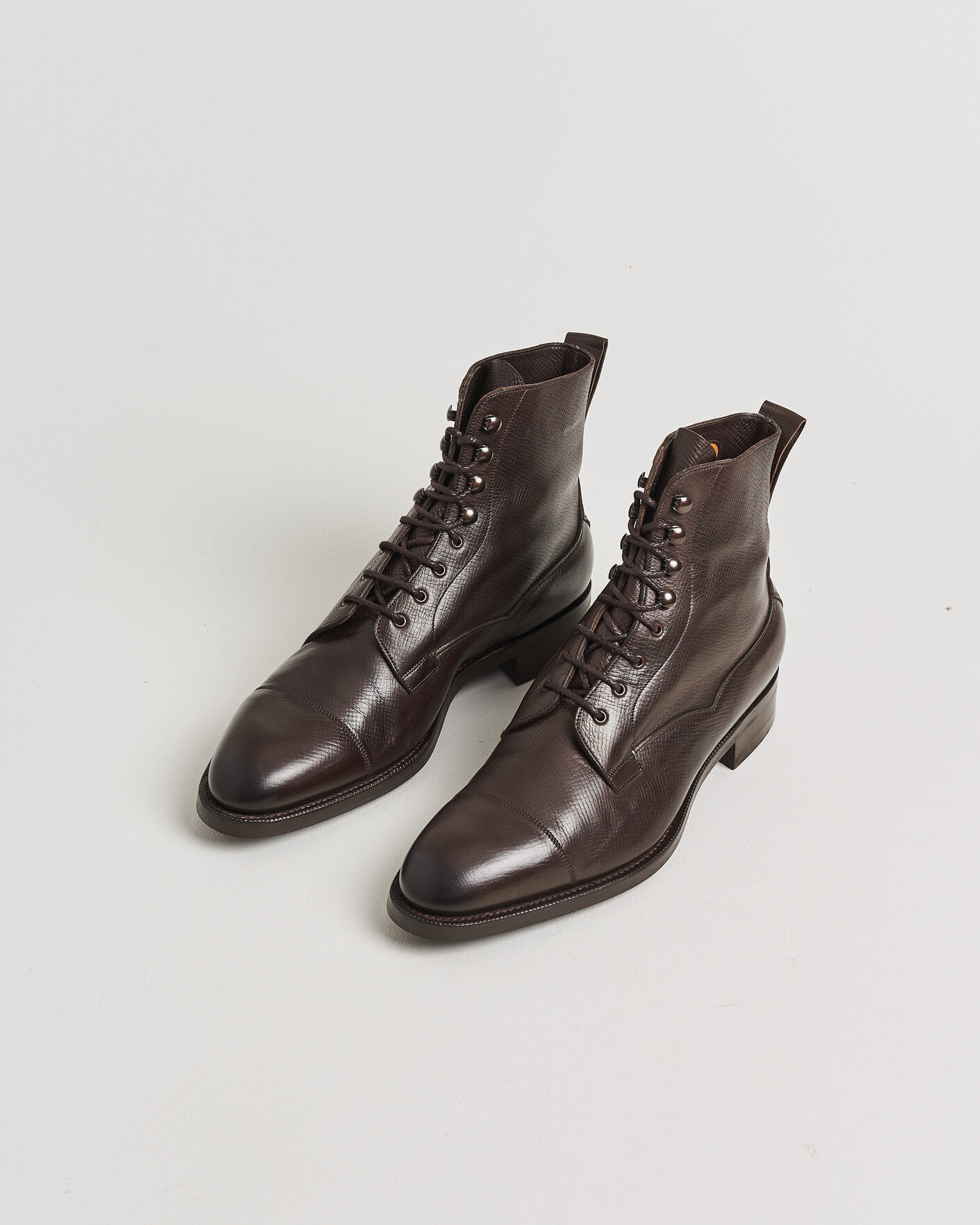 Uomini | Scarpe con cuciture Goodyear Pre-owned | Pre-owned | Edward Green Galway Grained Boot Dark Brown Utah Calf UK10,5 - EU45