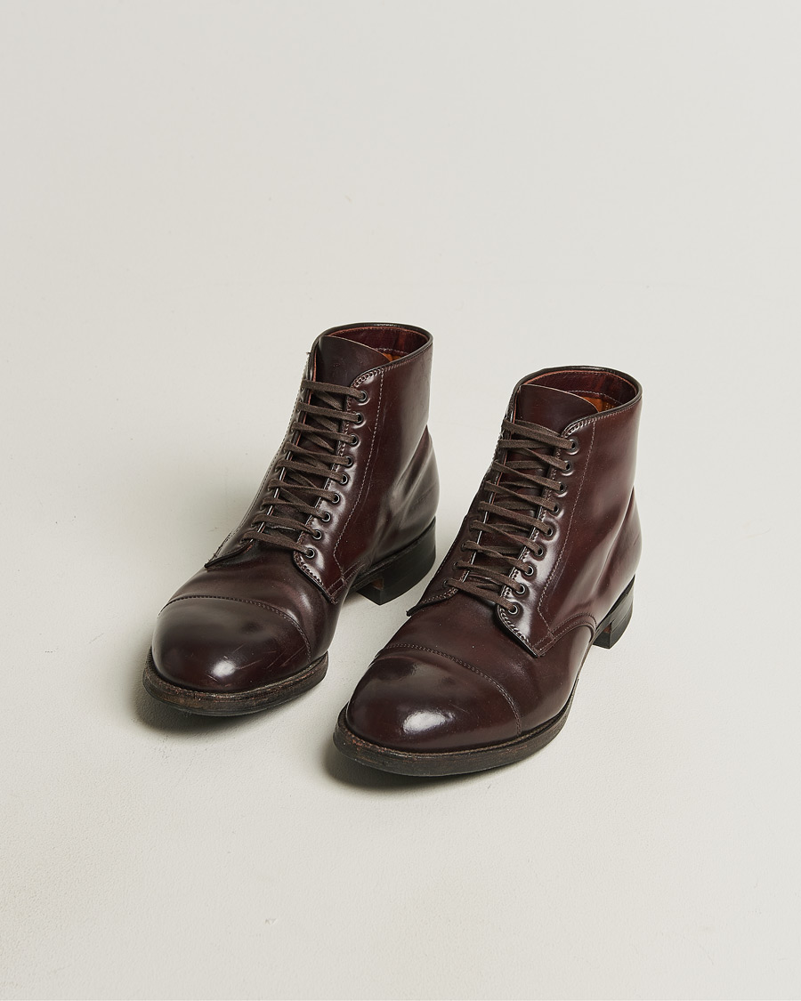 Uomini | Scarpe con cuciture Goodyear Pre-owned | Pre-owned | Alden 41853 Cap Toe Boot Burgundy Shell Cordovan US10 - EU44