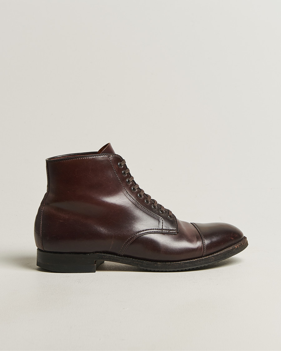 Uomini | Scarpe con cuciture Goodyear Pre-owned | Pre-owned | Alden 41853 Cap Toe Boot Burgundy Shell Cordovan US10 - EU44
