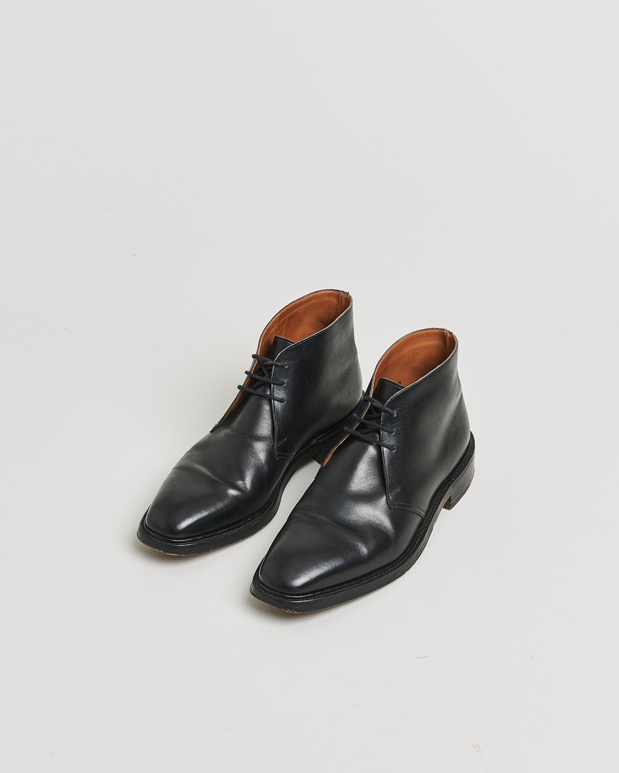 Uomini | Scarpe con cuciture Goodyear Pre-owned | Pre-owned | Crockett & Jones Holborn Chukka Black Calf UK8 - EU42