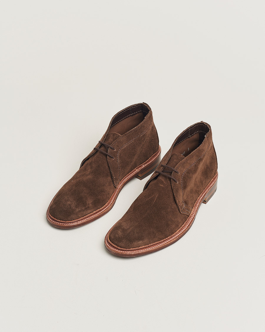 Uomini | Alden 1492 Unlined Chukka Boot Dark Brown Suede US8 - EU41,5 | Pre-owned | Alden 1492 Unlined Chukka Boot Dark Brown Suede US8 - EU41,5
