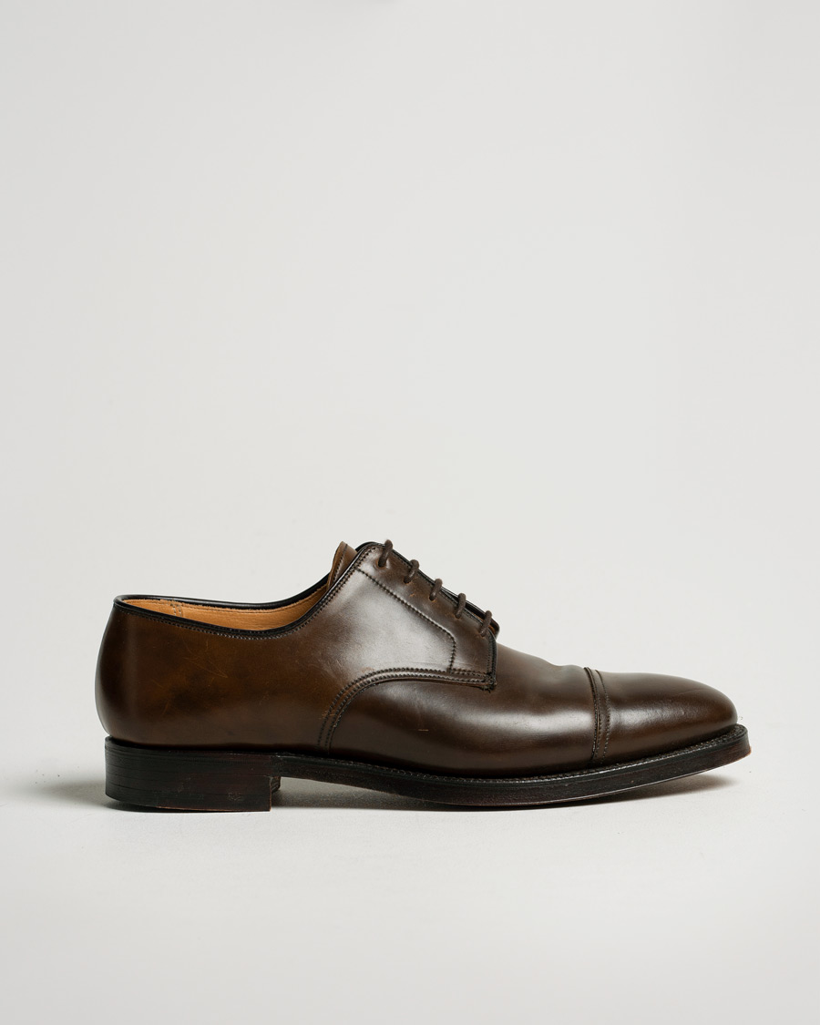 Uomini | Crockett & Jones Bradford Derby Dark Brown Cordovan | Pre-owned | Crockett & Jones Bradford Derby Dark Brown Cordovan