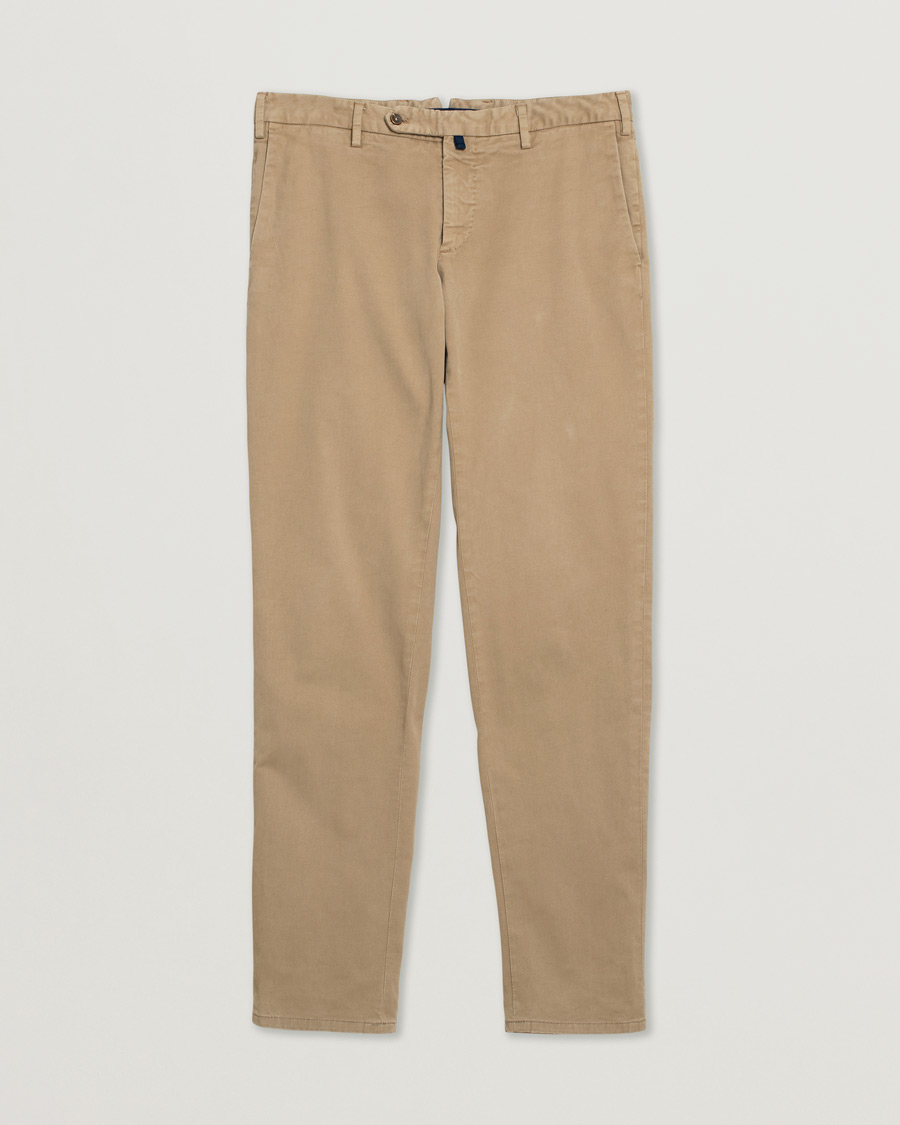 Uomini | Incotex Slim Fit Comfort Chino Khaki | Pre-owned | Incotex Slim Fit Comfort Chino Khaki