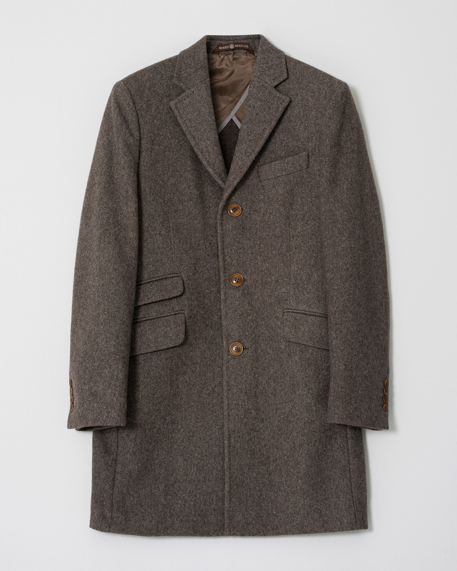 Uomini | Morris Heritage George Double Face Coat Brown 46 | Pre-owned | Morris Heritage George Double Face Coat Brown 46