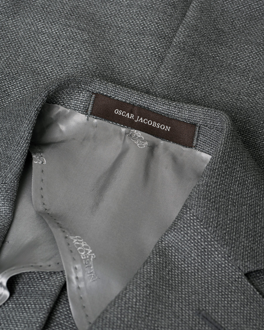 Uomini | Oscar Jacobson Einar Patch Pocket Blazer Grey 48 | Pre-owned | Oscar Jacobson Einar Patch Pocket Blazer Grey 48