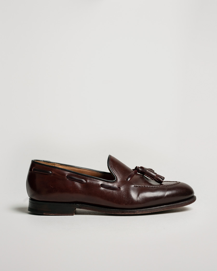 Uomini | Crockett & Jones Cavendish Tassel Loafer Burgundy Cordovan | Pre-owned | Crockett & Jones Cavendish Tassel Loafer Burgundy Cordovan