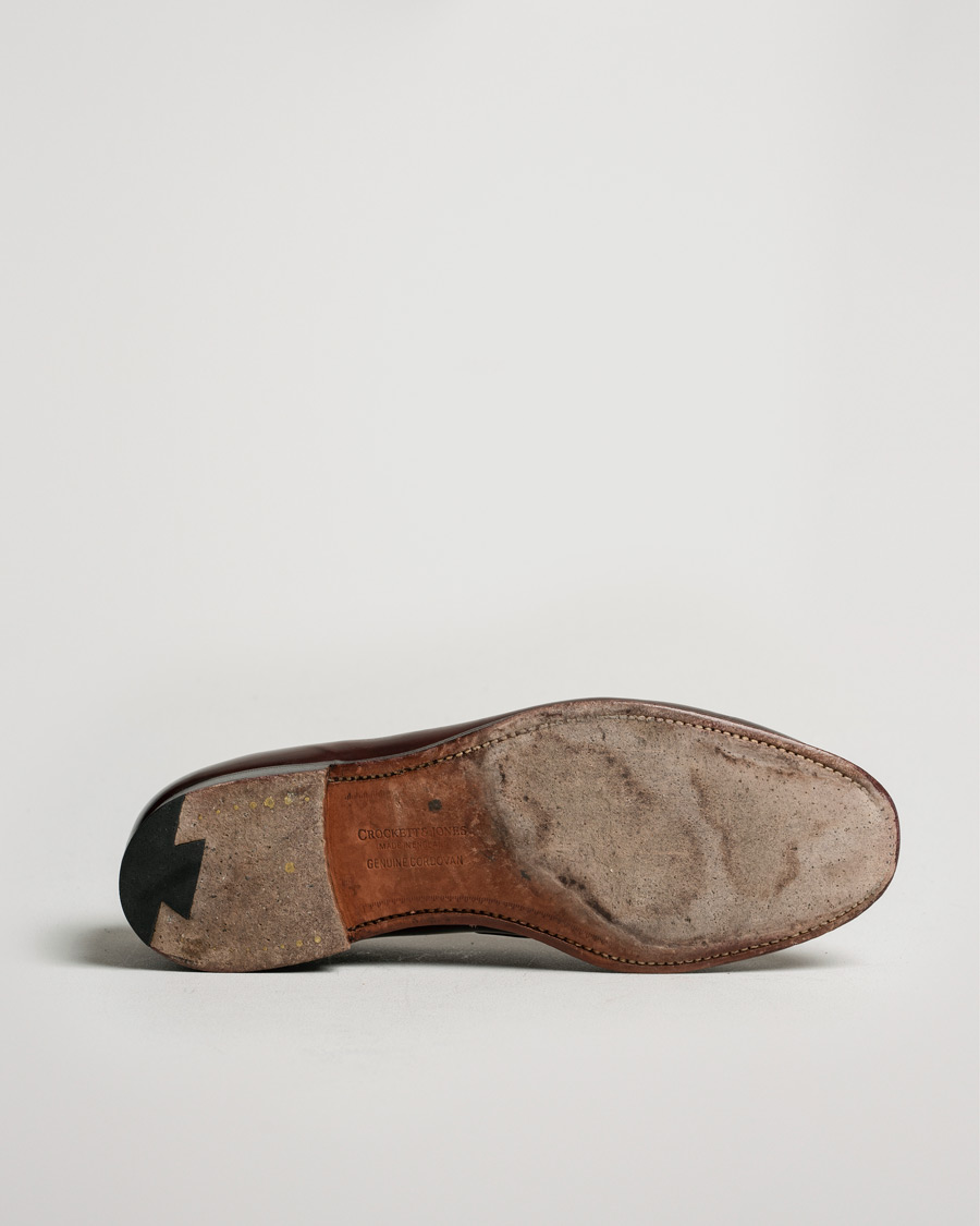 Uomini | Crockett & Jones Cavendish Tassel Loafer Burgundy Cordovan | Pre-owned | Crockett & Jones Cavendish Tassel Loafer Burgundy Cordovan