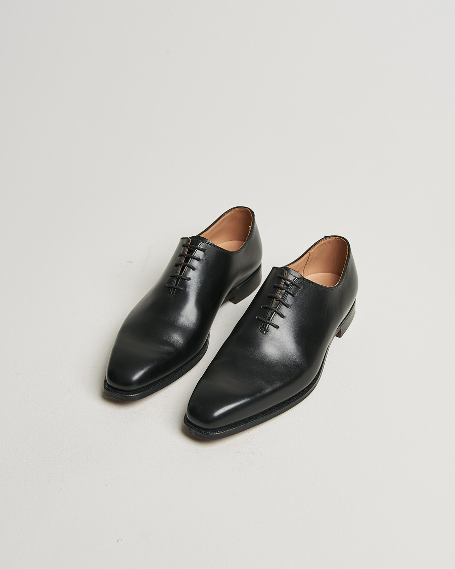 Uomini | Crockett & Jones Alex Wholecut Oxford Black Calf | Pre-owned | Crockett & Jones Alex Wholecut Oxford Black Calf