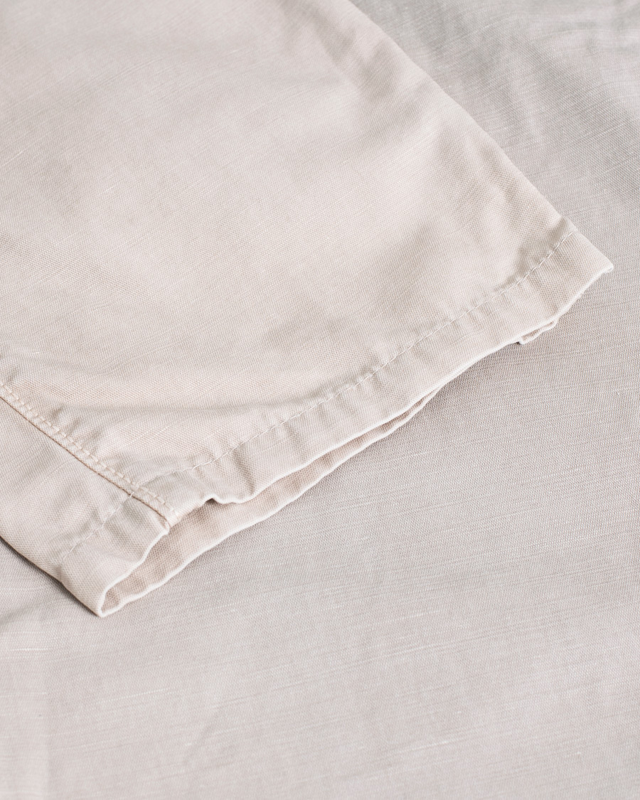 Uomini | Slim Fit Linen/Cotton Chino Beige W34 | Pre-owned | Slim Fit Linen/Cotton Chino Beige W34