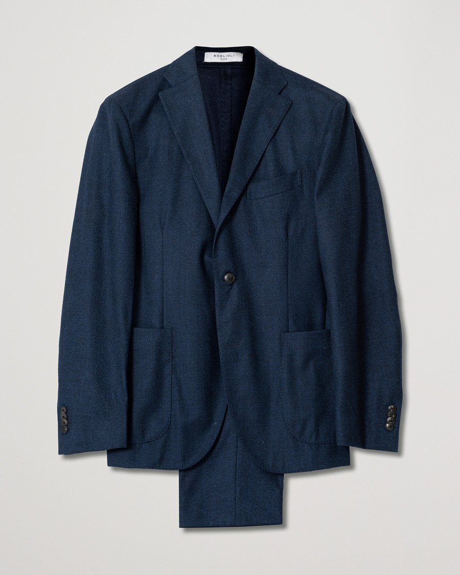 Uomini | Boglioli Wool K Jacket Suit Dark Navy | Pre-owned | Boglioli Wool K Jacket Suit Dark Navy