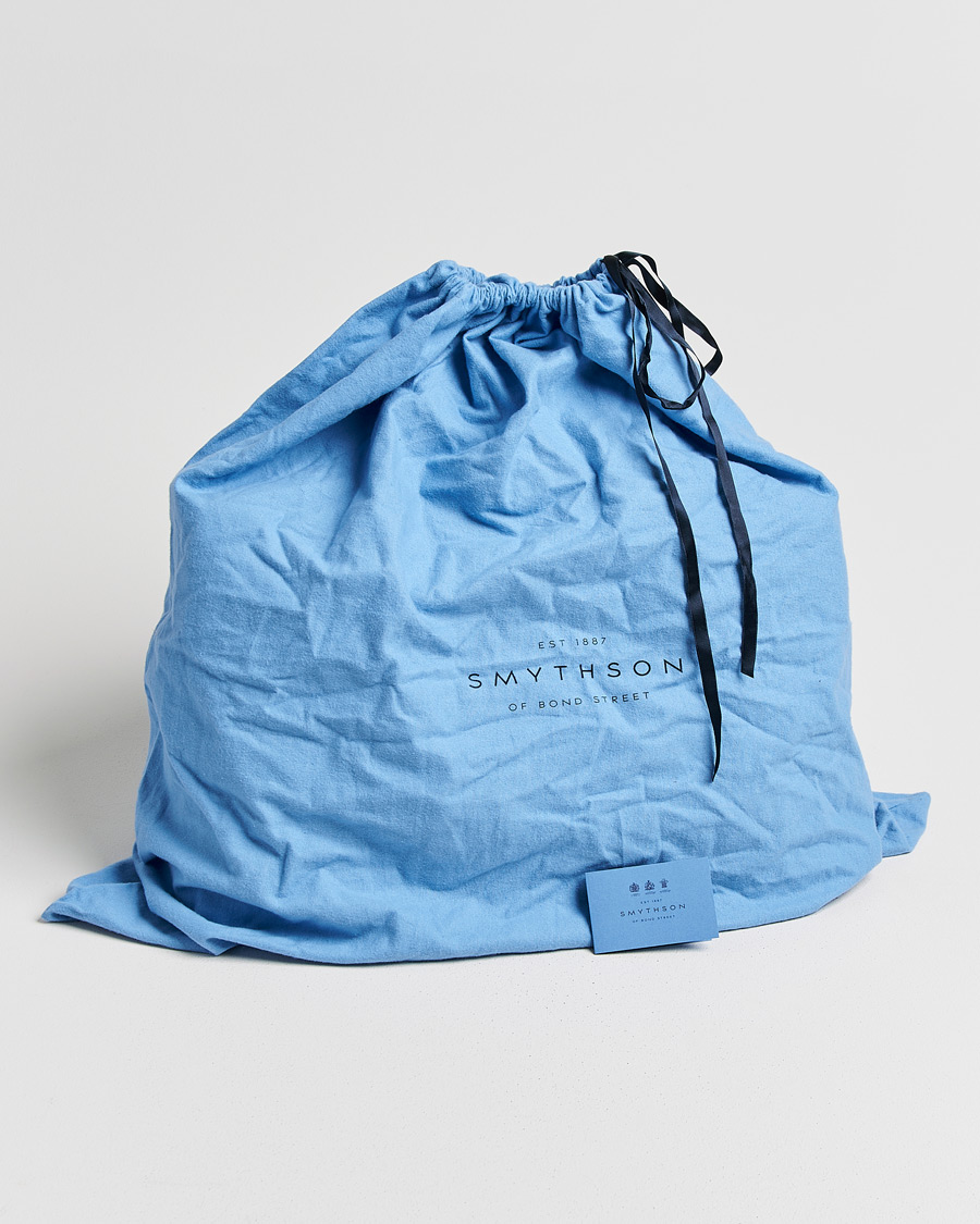 Uomini | Smythson Burlington 24 Hour Bag Black Deerskin | Pre-owned | Smythson Burlington 24 Hour Bag Black Deerskin