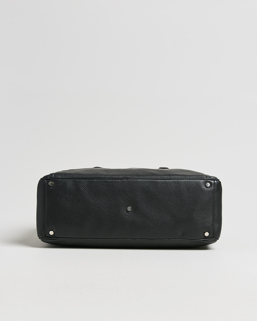 Uomini | Smythson Burlington 24 Hour Bag Black Deerskin | Pre-owned | Smythson Burlington 24 Hour Bag Black Deerskin