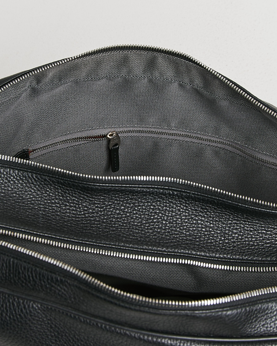 Uomini | Smythson Burlington 24 Hour Bag Black Deerskin | Pre-owned | Smythson Burlington 24 Hour Bag Black Deerskin