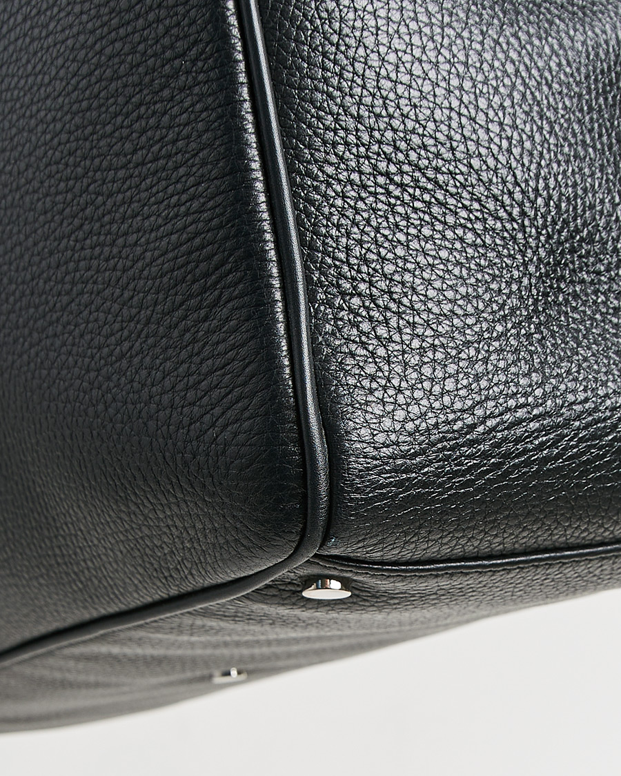 Uomini | Smythson Burlington 24 Hour Bag Black Deerskin | Pre-owned | Smythson Burlington 24 Hour Bag Black Deerskin